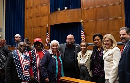 Mayor Bowser, Eleanor Holmes Norton and others on the day of the vote